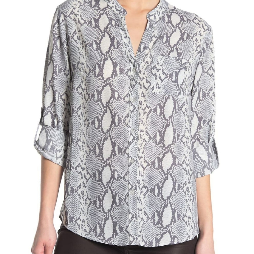 Kut from the Kloth Harper snake print blouse